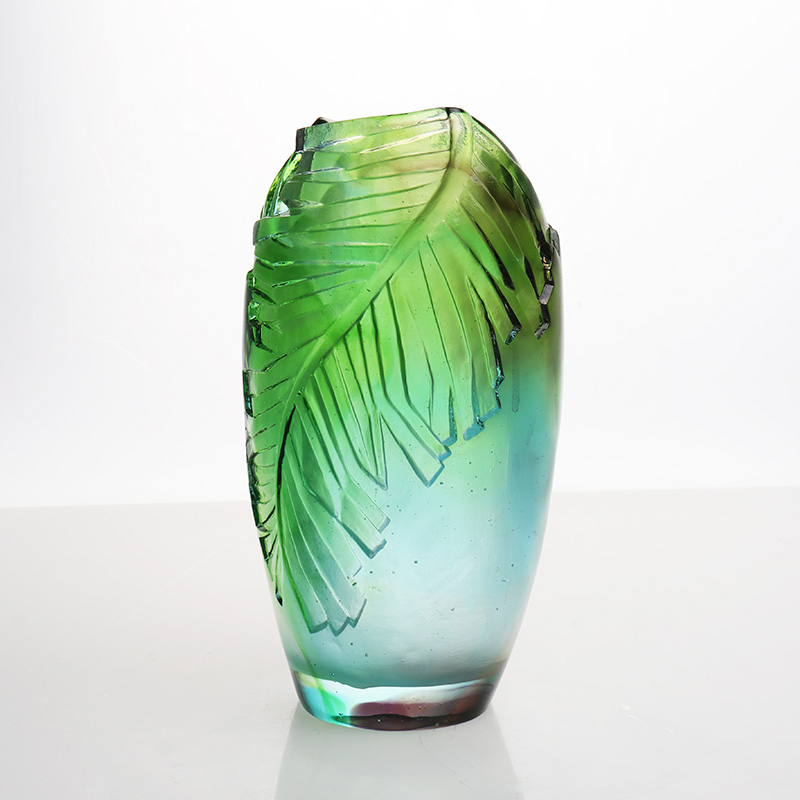 Pasu Kaca Ruang Tamu Gubahan Bunga Kaca Kristal Pasu Artistik Hiasan Rumah Hiasan Meja Makan