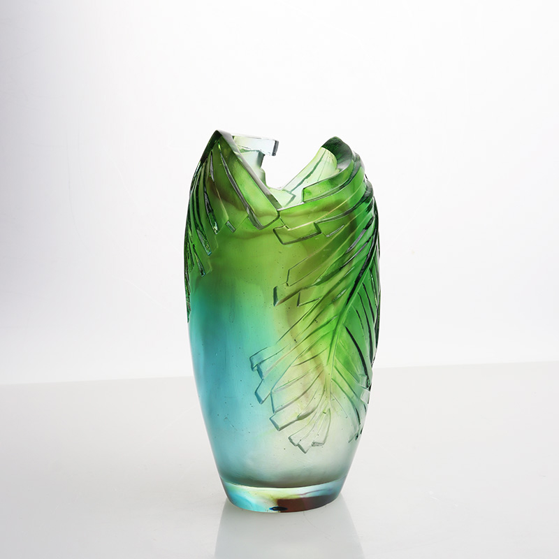 Pasu Kaca Ruang Tamu Gubahan Bunga Kaca Kristal Pasu Artistik Hiasan Rumah Hiasan Meja Makan