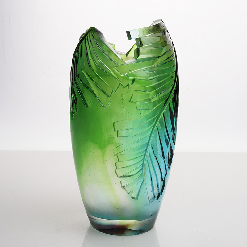 Pasu Kaca Ruang Tamu Gubahan Bunga Kaca Kristal Pasu Artistik Hiasan Rumah Hiasan Meja Makan