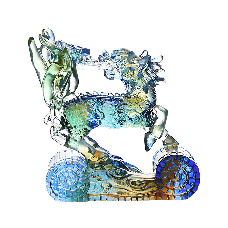 Hiasan Kristal Kaca Berwarna Hijau Amber Biru Kebijaksanaan