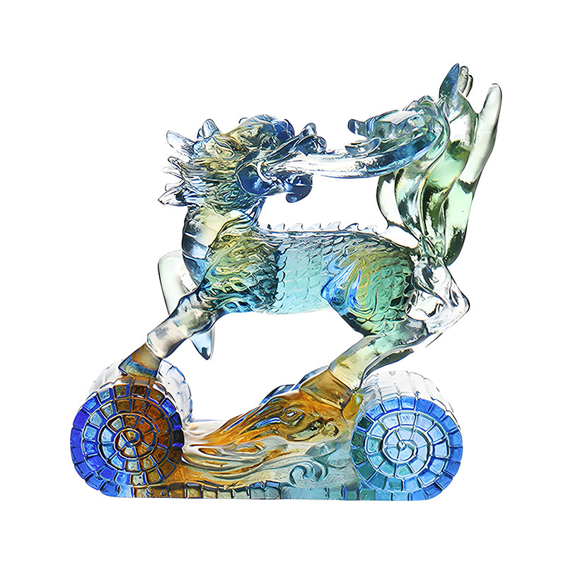 Hiasan Kristal Kaca Berwarna Hijau Amber Biru Kebijaksanaan