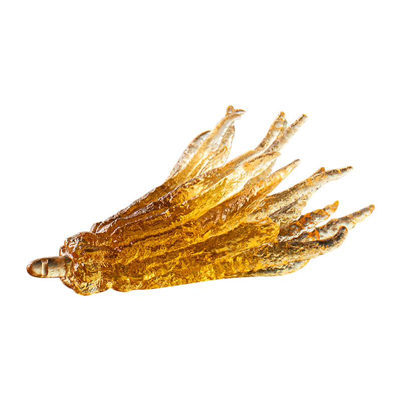 Pemegang kemenyan kaca berwarna emas berbentuk tangan