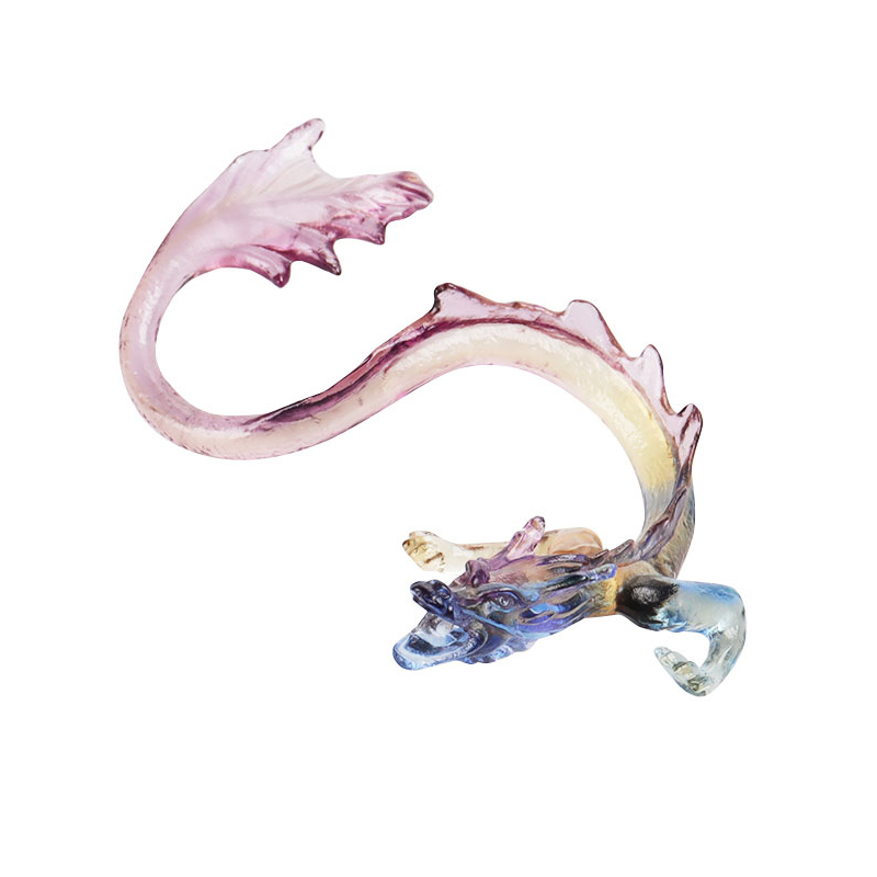 Pemegang Kemenyan Kaca Naga Emas