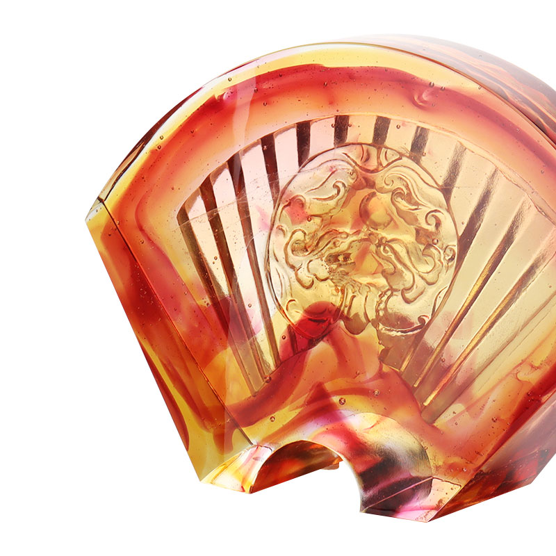 Hiasan kaca kaca berbentuk kipas Cina