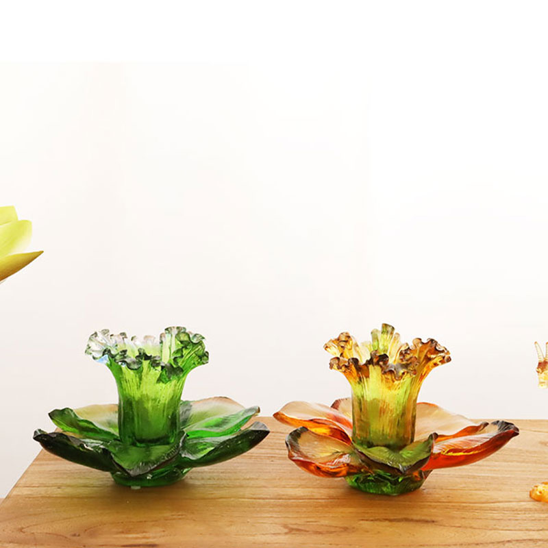 Pemegang Lilin berbentuk Kelopak Kaca