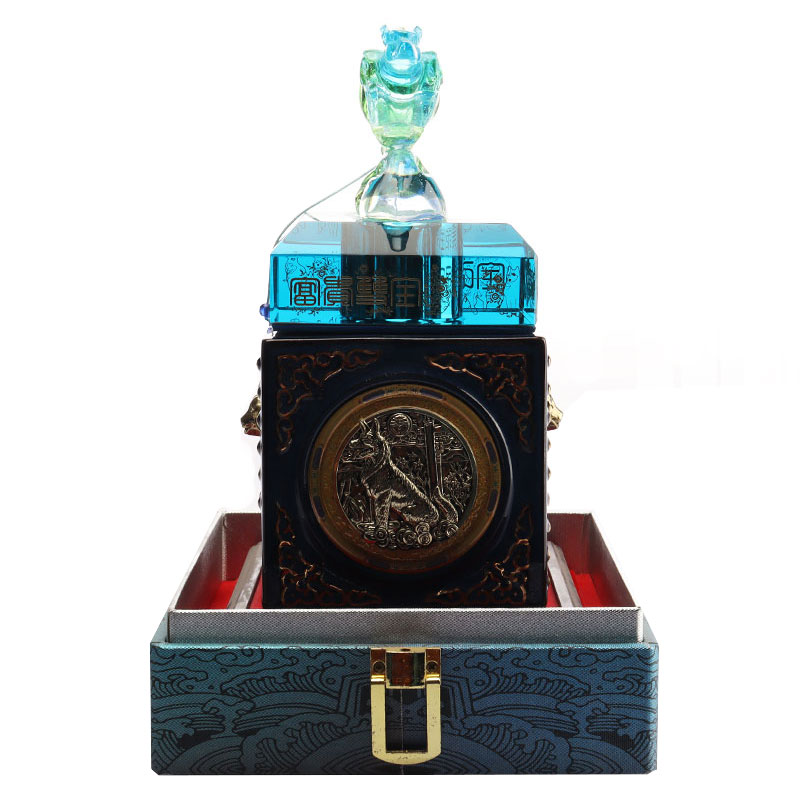 Hiasan hiasan penutup botol rusa biru peralatan botol wain kaca