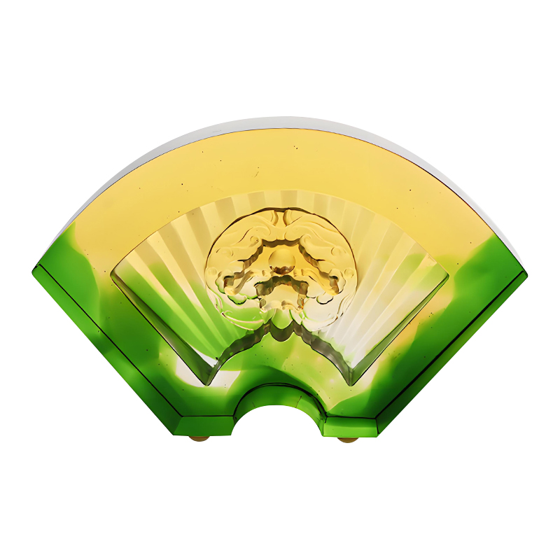 Hiasan kaca kaca berbentuk kipas Cina