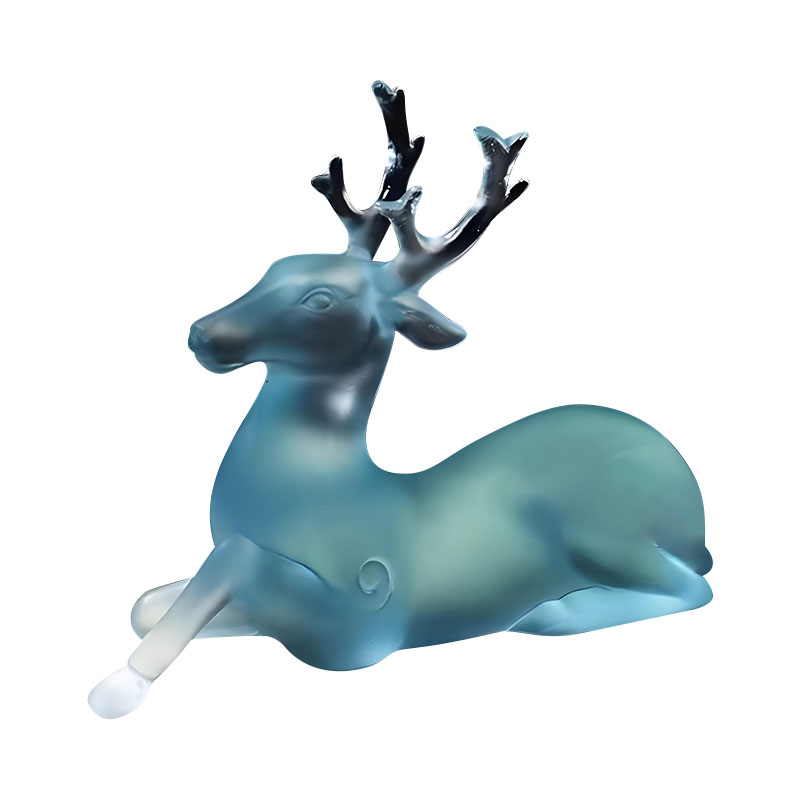 Pemegang berus berbentuk rusa kaca biru