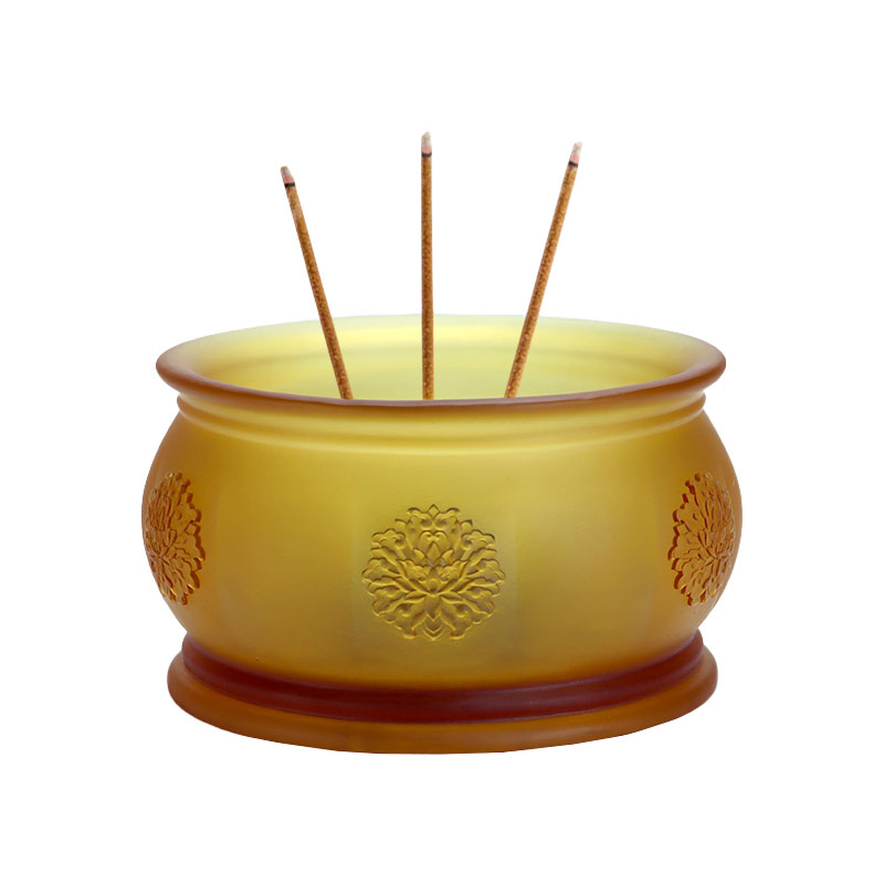 Set Persembahan Kaca Emas Altar Buddha Siri