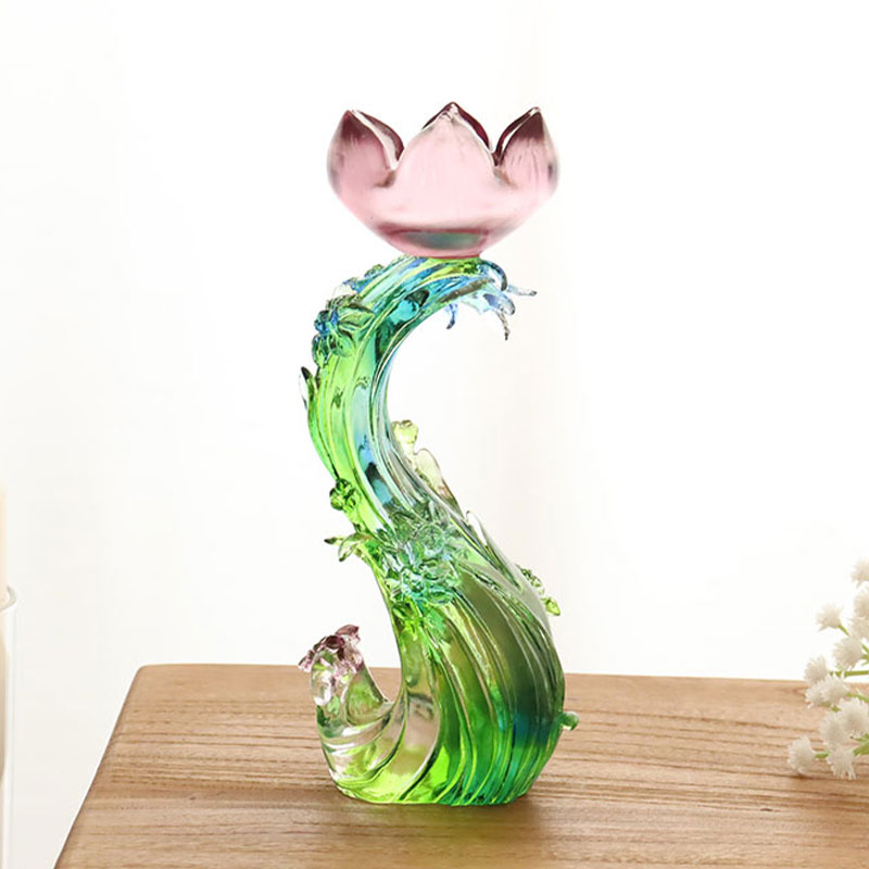 Lilin bentuk Lotus Kaca Kristal