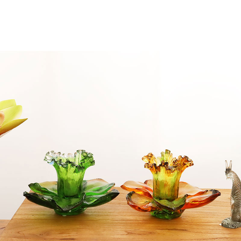 Pemegang Lilin berbentuk Kelopak Kaca