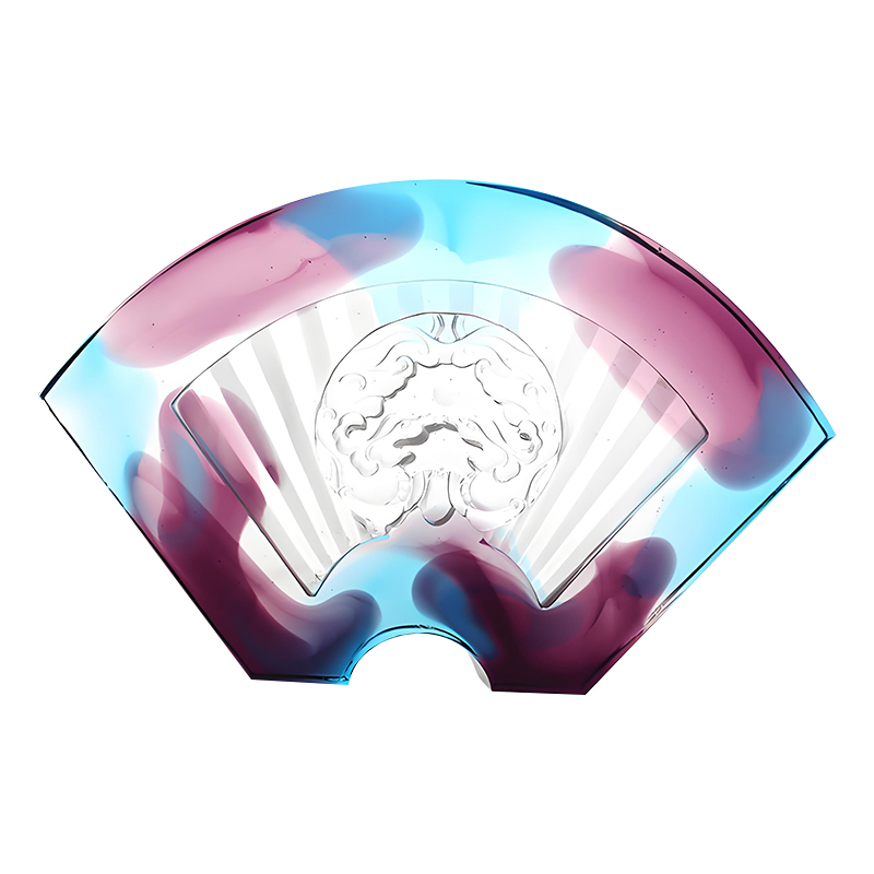 Hiasan kaca kaca berbentuk kipas Cina