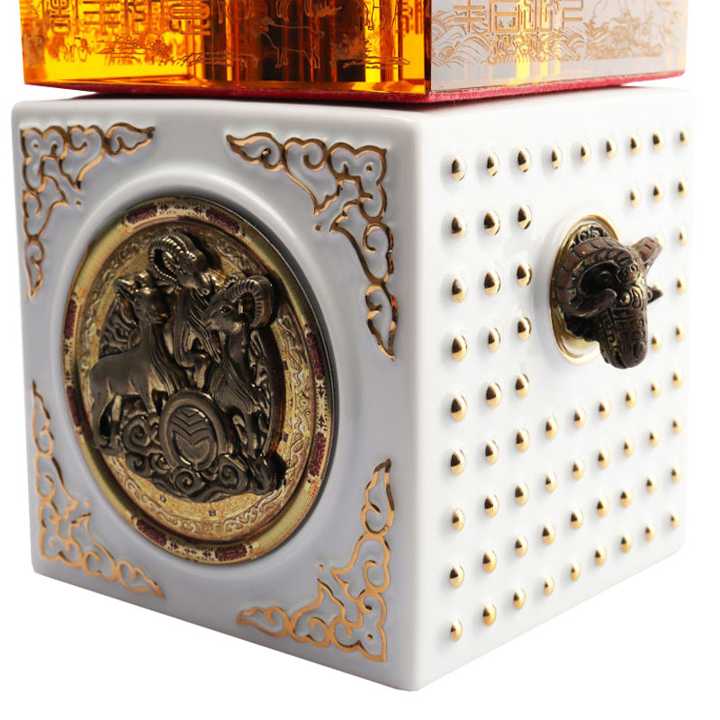 Set Botol Wain Kaca Kristal Bentuk Haiwan Zodiak Cina