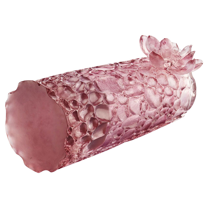 Tekstur kerikil pasu kaca merah jambu ungu