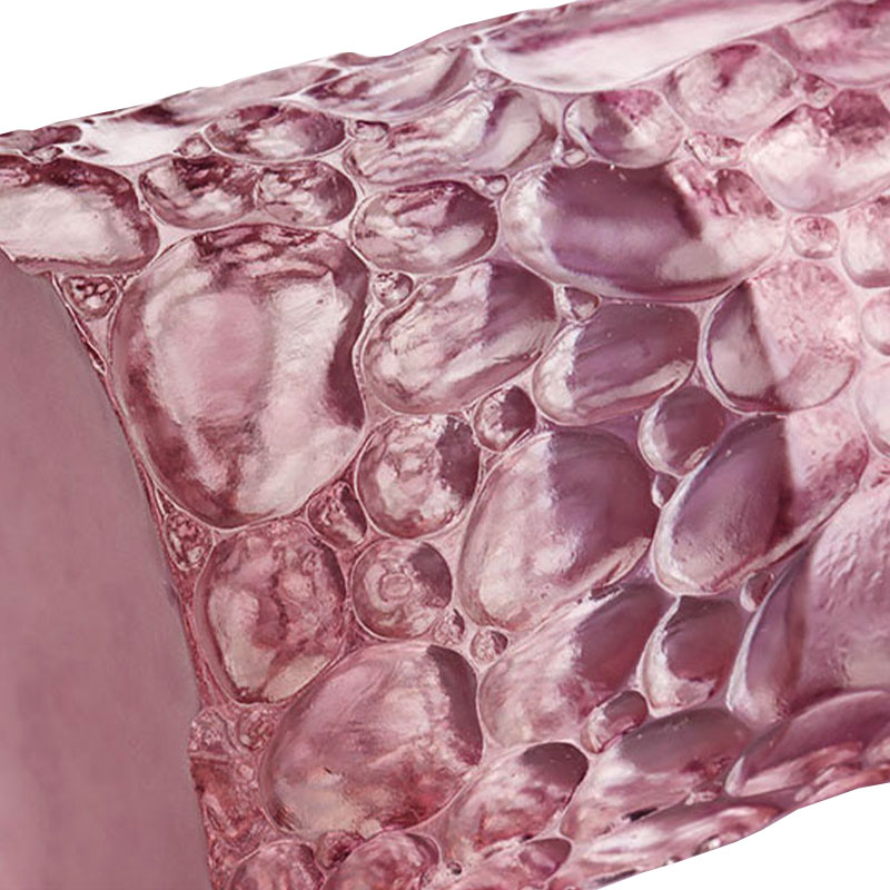 Tekstur kerikil pasu kaca merah jambu ungu