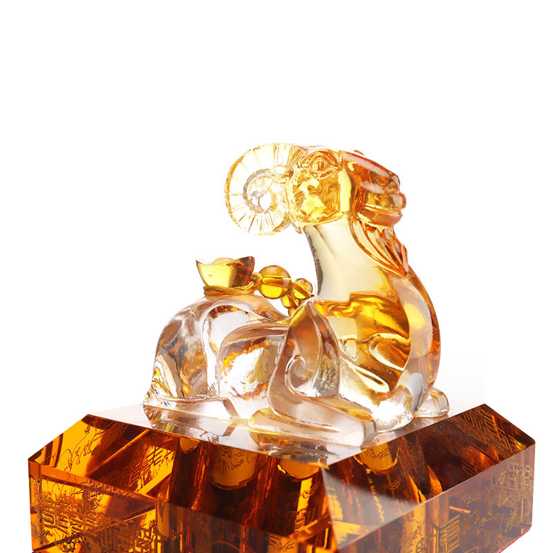 Set Botol Wain Kaca Kristal Bentuk Haiwan Zodiak Cina