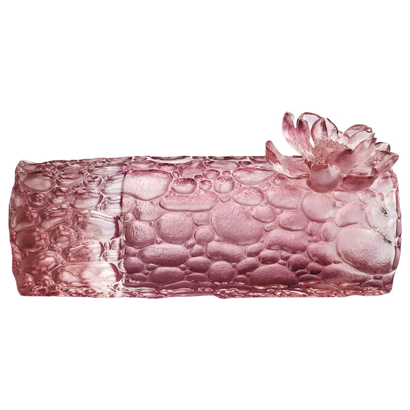 Tekstur kerikil pasu kaca merah jambu ungu