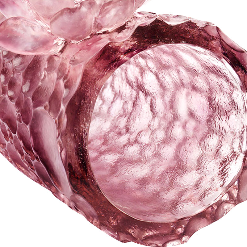 Tekstur kerikil pasu kaca merah jambu ungu