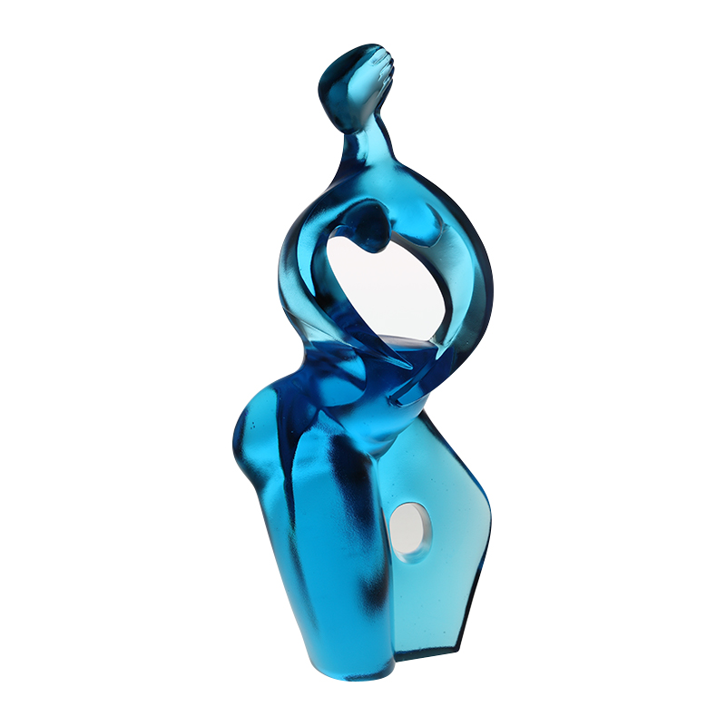 Hiasan patung seni Artemis biru tulen