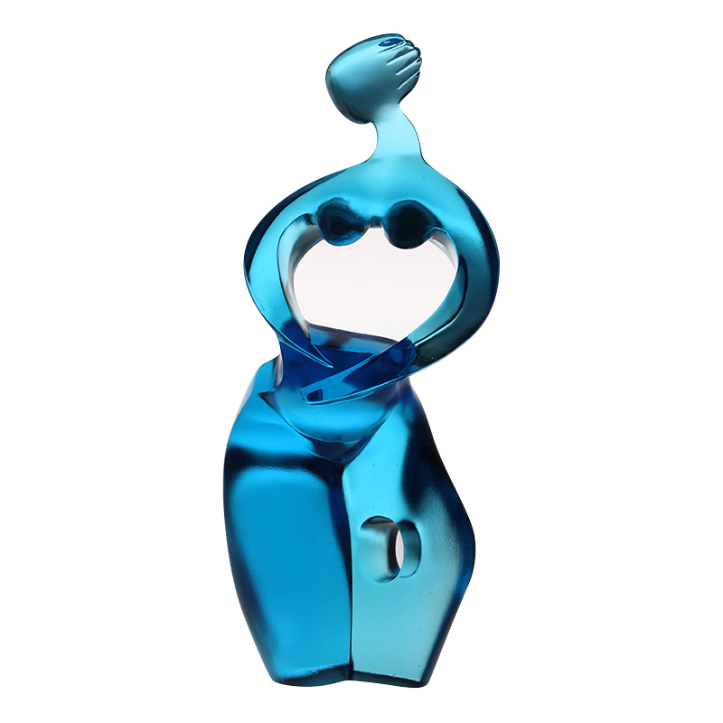 Hiasan patung seni Artemis biru tulen