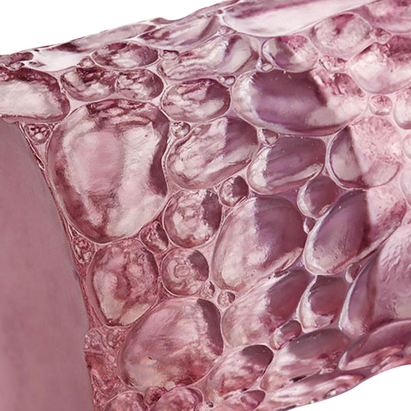 Tekstur kerikil pasu kaca merah jambu ungu