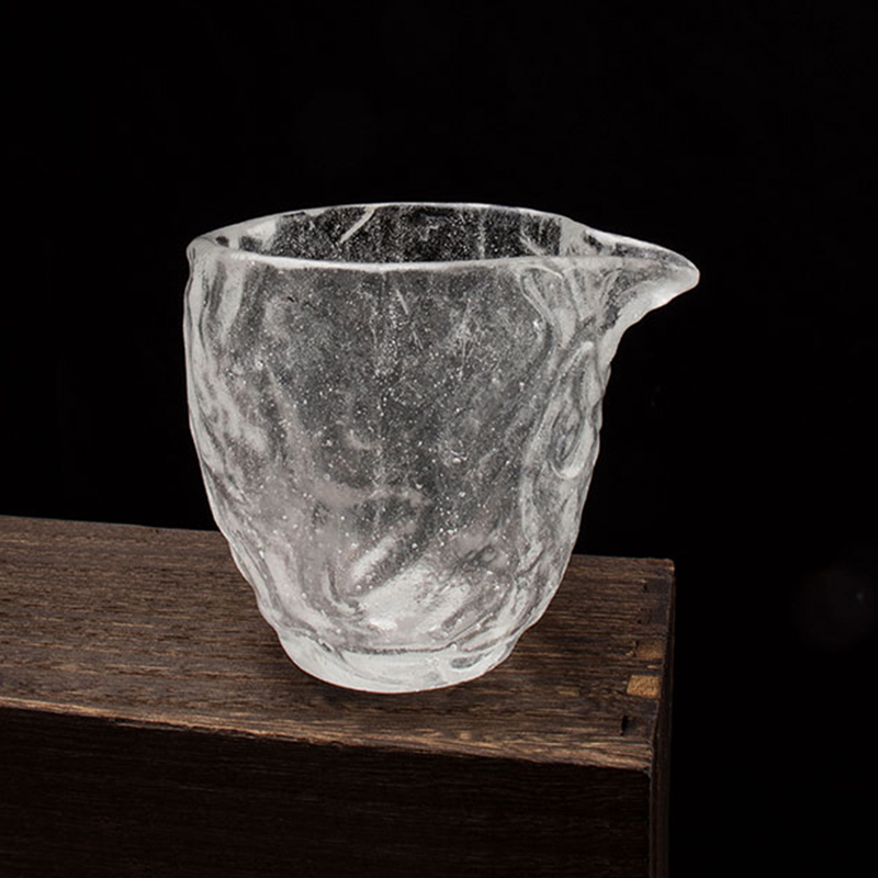 Set Cawan Teh Kaca telus corak gelembung untuk kegunaan mesyuarat pejabat di rumah