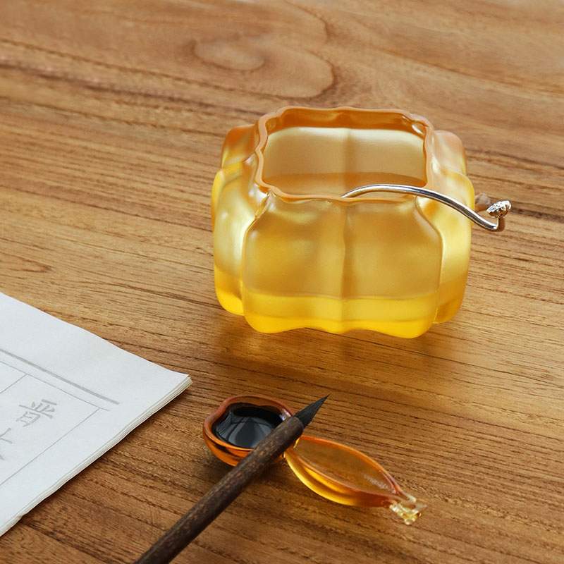 Periuk air berbentuk labu Kaca Kristal Ungu