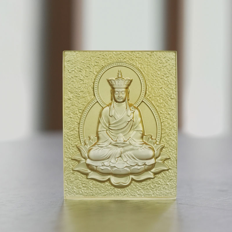 Batu bata Buddha Glazed Medicine berwarna biru muda