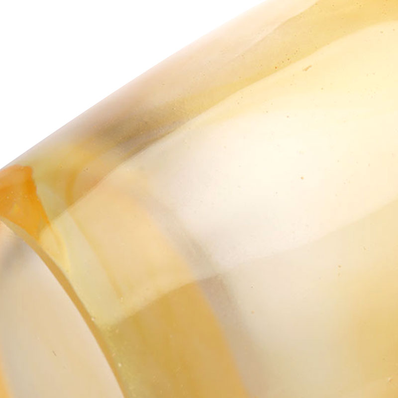 Pasu Kaca Amber Timbul dengan telinga Gandum