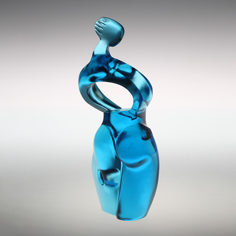 Hiasan patung seni Artemis biru tulen