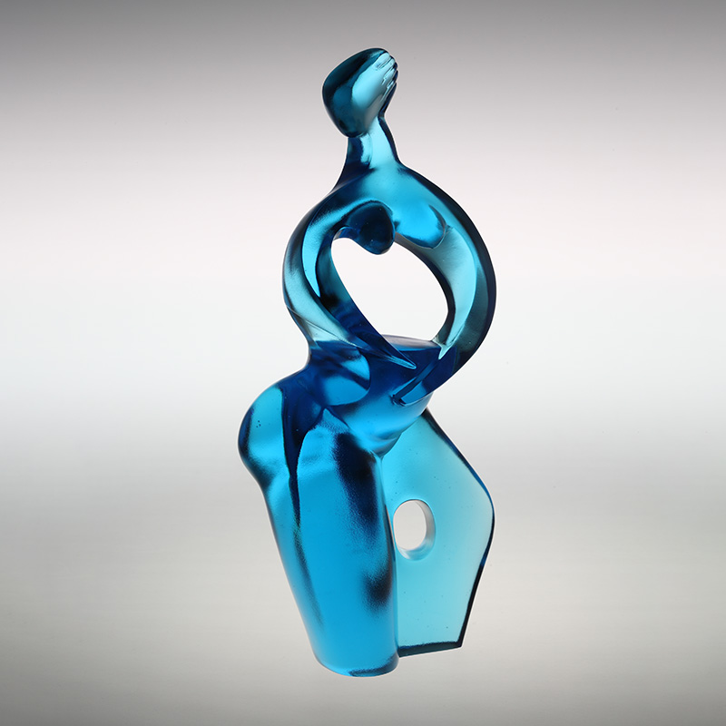 Hiasan patung seni Artemis biru tulen