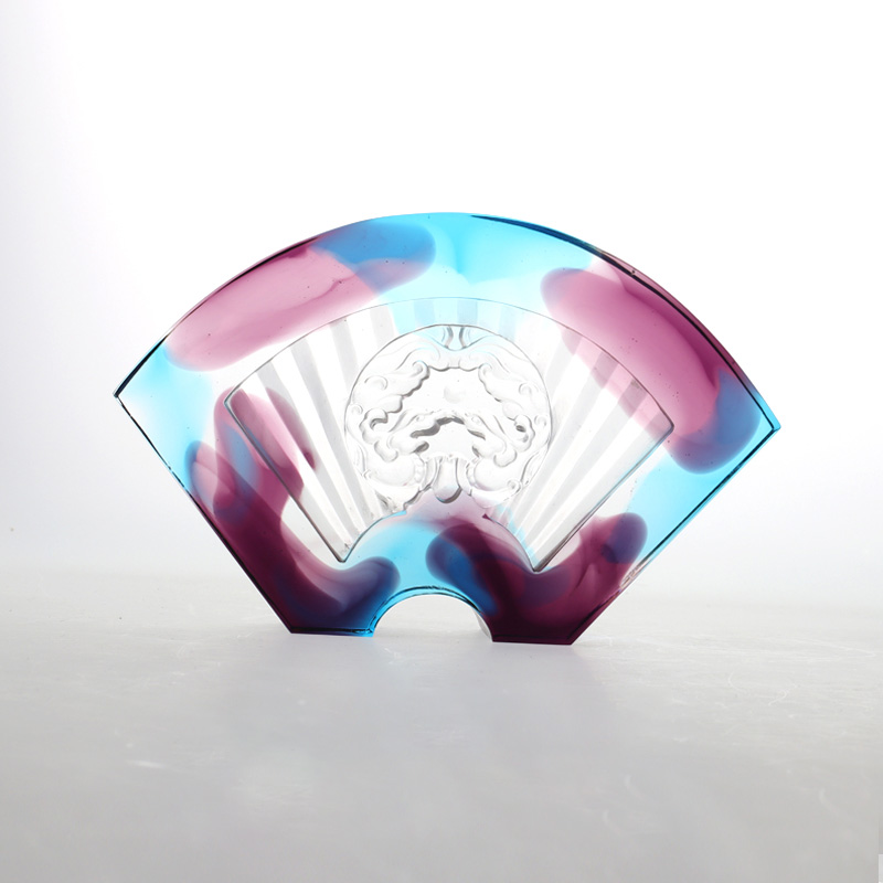 Hiasan kaca kaca berbentuk kipas Cina