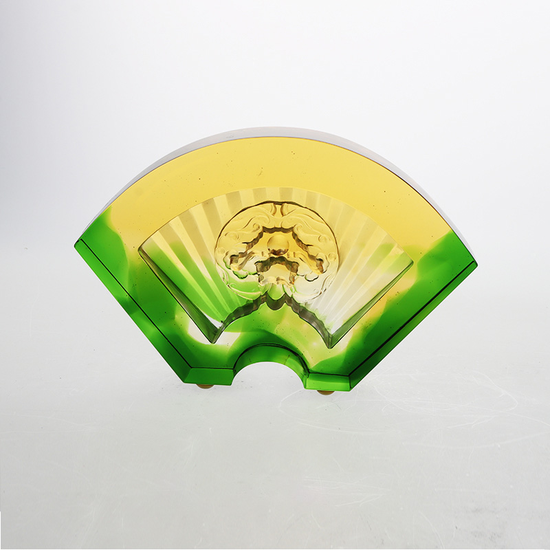 Hiasan kaca kaca berbentuk kipas Cina